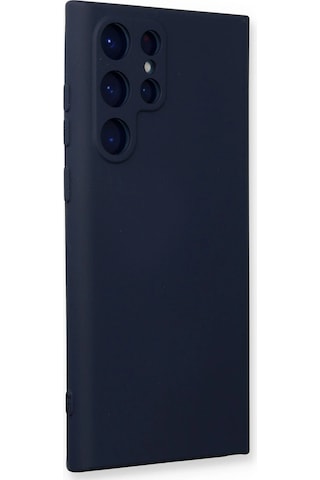 Cosmotex Newface Samsung Galaxy Uyumlu S22 Ultra Kılıf Nano İçi Kadife Silikon - Lacivert