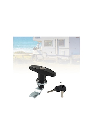 Homyl T Saplı Kilit Anahtarlı Alet Kutusu Araba Karavan Siyah