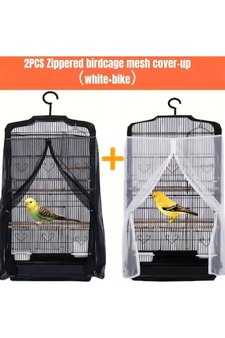 Willowhaven 2 Paket Siyah Beyaz Kafes Filesi - Tüy Geçirmez Toz Önleyici Kuş Ekipmanları