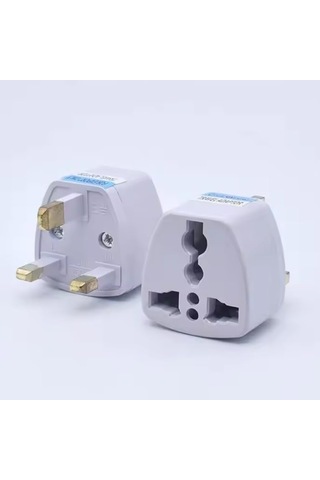 Coverzone Amerikan, İngiltere, Dubai, Hong Kong, Irlanda, Kıbrıs Seyahat Fişi Adaptörü Tip G Plug Adapter Üniversal 3 Pinli İngiliz Fiş Tersi 1 Adet Es5150