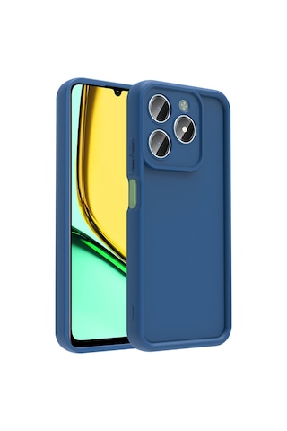 Biriva Home Realme C61 Kılıf Kamera Korumalı Ananas Kapak - Koyu Yeşil Koyu Yeşil