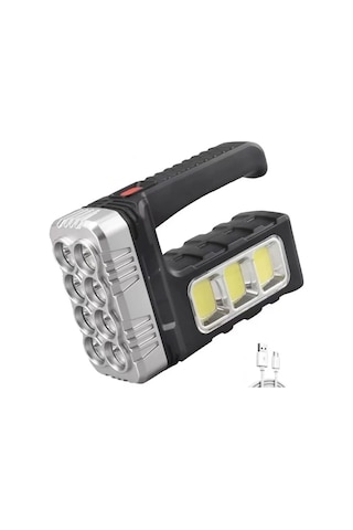 El Feneri Solar Panelli Ledli Powerbank Cob Fener