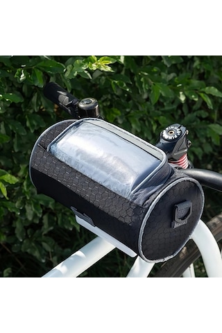 Willowhaven 1pc Siyah Yüksek Kalite Bisiklet Gidon Çantası - Ayarlanabilir Esnek Kayış Dayanıklı Motor Ve Bisiklet Ön Montaj Depolama Poşu Haki