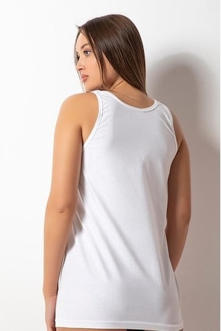 Mecit Pijama 6 Lı Paket Özlem Bayan Işlemeli Geniş Askı Atlet Beyaz 1309