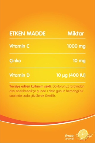 Mdc Vitamin C Çinko Vitamin D 20 Efervesan Tablet - 6'lı Stant