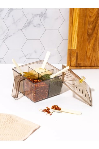 Muscari Home Bölmeli Baharat Ve Baharatlar Düzenleyici 233092284 Gri