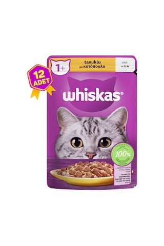 Whiskas Tavuklu Pouch Yetişkin Kedi Konservesi 12 x 85 G