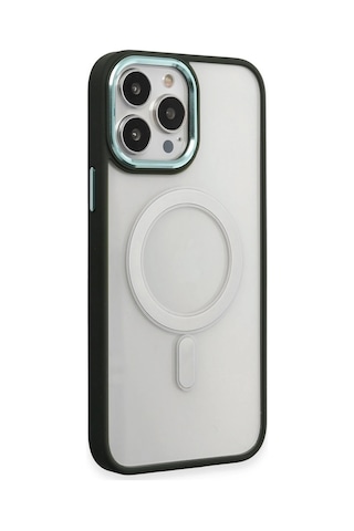 Newface - 128 - iPhone Uyumlu 15 Pro Max Kılıf Room Magneticsafe Silikon - - Csmo-tex - Köknar Yeşili