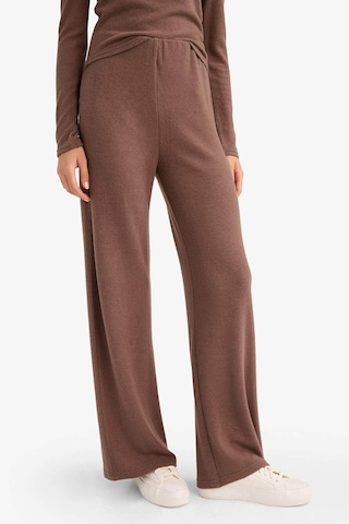 Defacto Beli Lastikli Wide Leg Geniş Paça Kahverengi Kadın Eşofman Altı F0981ax/bn258 Kahverengi