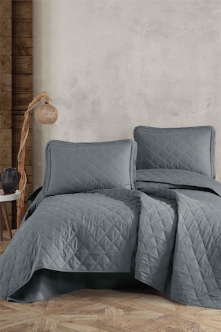 Clasy Ranforce Yatak Örtüsü Çift Kişilik Tafana V6 Gri