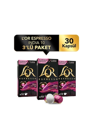 L'or Espresso Origin India Nespresso Uyumlu Alüminyum Kapsül Kahve 3 x 10'lu
