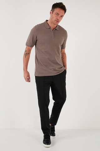 Buratti Pamuklu Regular Fit Yarım Fermuarlı Erkek Polo Yaka T Shirt 5903008 Toprak