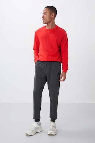 Tommy Life Antrasit Melanj Klasik Cepli Standart Kalıp Manşetli Erkek Eşofman Alt - 84652 Antrasit - Melanj