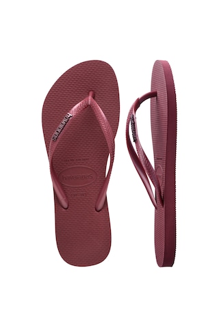 Havaianas Slım Logo Metallıc Parmak Arası Terlik 4119875 4119875 9339 Amarant Rengi