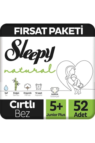 Sleepy Bebek Bezi Naturel 13-20 Kg Junior Plus 104 Adet 5+ Numara