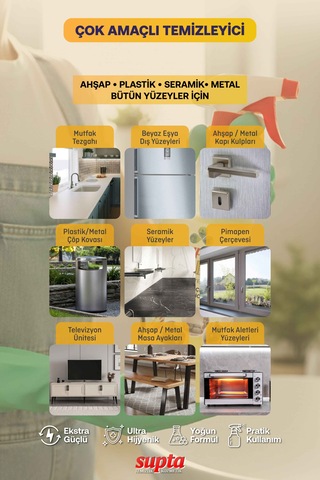 Supta Mix Çok Amaçlı Temizlik Maddesi 3 x 1 L