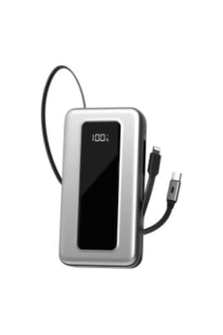 S-link Ip-g20m 20000mah Pd65w Makaralı Siyah Lcd Taşınabilir Pil Şarj Cihazı Powerbank