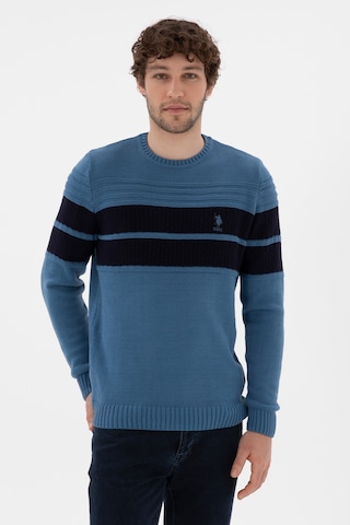 U.S. Polo Assn. Erkek Slim Fit Bisiklet Yaka Saks Kazak 50293041-VR032
