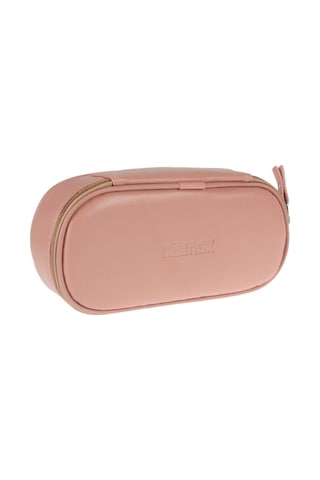 Bback Oval Deri Kalemlik / Kalem Kutusu Pastel Pembe
