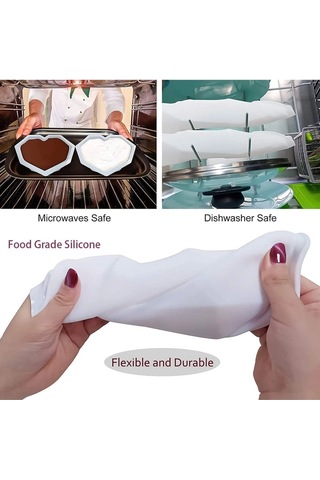 Pinyata Büyük Kristal Kalp Şekilli Pasta Kek Çikolata Kalıbı Geometrik Kalıp Goldcakes