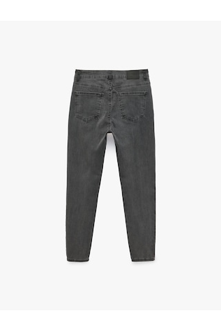 Koton Pamuklu Normal Bel Dar Paça Cepli Skinny Push Up Denim Pantolon - Skinny Push Up Fit Jean Gri 7wal40110md