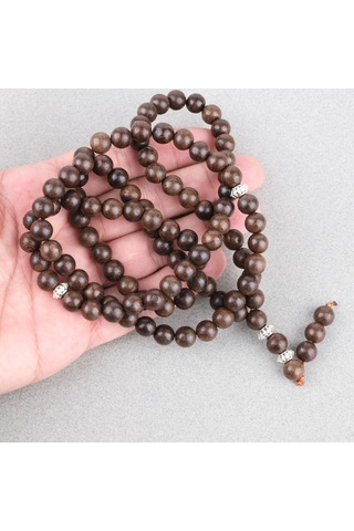 Yılan Ağacı 99luk Küre Kesim 8mm Namaz Tesbihi Kahverengi