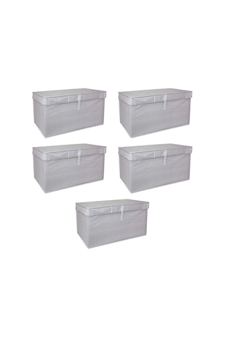 Çok Amaçlı Düzenleyici Kutu Organizer Cırt Cırtlı Hurç Mega Plus Boy 40cm X 30cm X 70cm 5 Adet Diğer