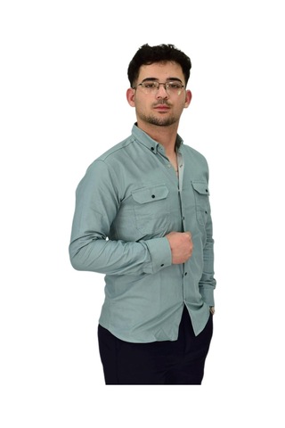 Erkek Spor Likralı Gömlek Bgl-st04343 Mint