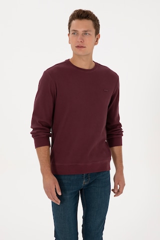 U.S. Polo Assn. Erkek Regular Fit Bisiklet Yaka Bordo Sweatshirt 50316390-VR177