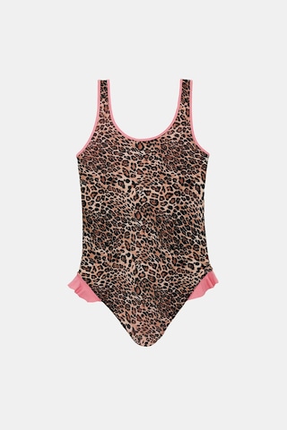 Amarelle Capetown Leopar Desenli Fırfırlı Çocuk Mayosu Leopar