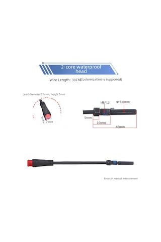 Aubyhe Elektrikli Bisiklet Manyetik Fren Kablosu, 3 Çekirdek Su Geçirmez Bağlantı, 30cm, 2a2y Konnektör, Güvenli Durdurma Ve Kolay Kurulum