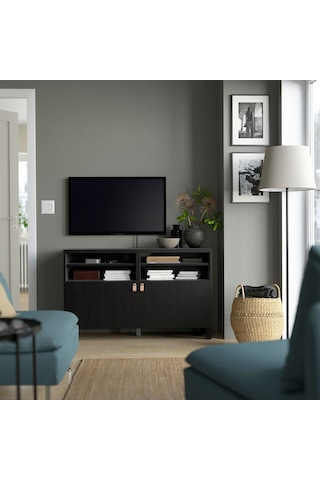 Tv Sehpası, Venge, 120x40x74 Cm, Lappvıken, Stubbarp Meşe