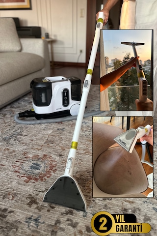 Vacwell Buharlı Halı Ve Koltuk Yıkama Makinası 2000w Cam Silme Aparatlı Vac13