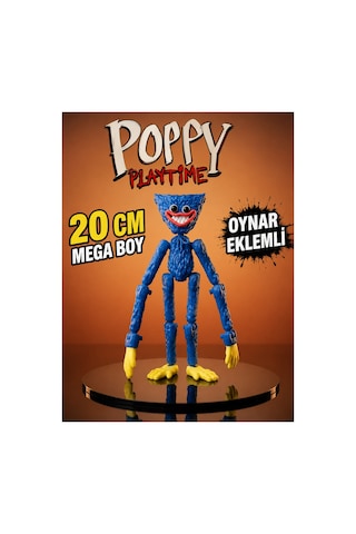 Poppy Playtime Huggy Eklemleri Hareketli Mavi Canavar Oyuncak Figürü Dummy Robot Tarzı 20cm