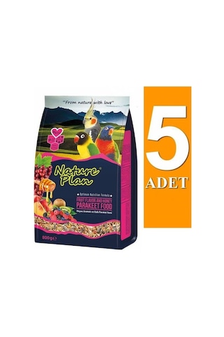 Nature Plan Paraket Yemi 800 G 5 Adet