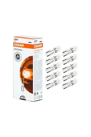 12v 2w T5 Dipsiz Gösterge Ampulü 10 Adet 2722 10x