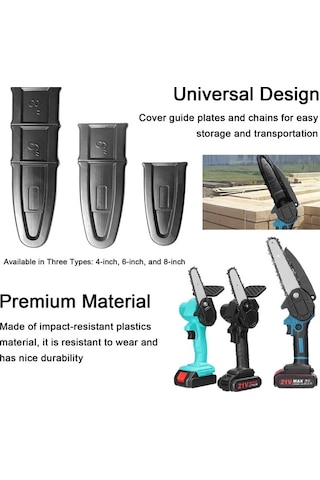 Novahub Dayanıklı Plastik Testere Kılıfı - Zincirli Testere Koruyucu Kılıf 4/6/8 Inç, Dijital Bantlı