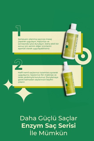 Enzym Cosmetics Yağlı Saç Derisi Ve Yağlı Saçlara Özel Yağlanma Karşıtı Saç Bakım Spreyi 200 ML + Şampuan 400 ML