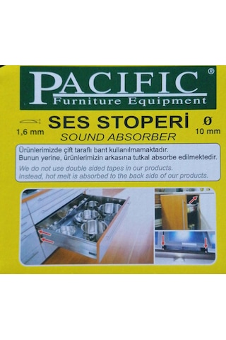 Pacific Silikon Bazlı Ses Sönümleyici Stoper Şeffaf Çap 10 Mm