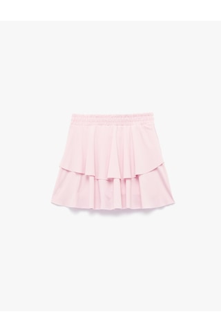 Koton Katlı Mini Volanlı Spor Şort Etek Açık Pembe 5sak40412nk Pembe