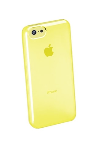 Cellular Line Apple Uyumlu iPhone 5c İle Boost Şeffaf Sert Kılıf Sarı Boostıph5cy Out