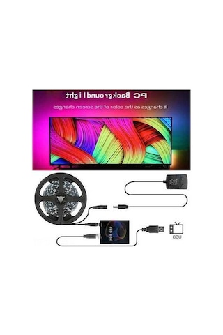 Trendooze Ambilight Ekranlı Otomatik Renkli 3m Led Arka Işıklı Şerit, 30 Led/m