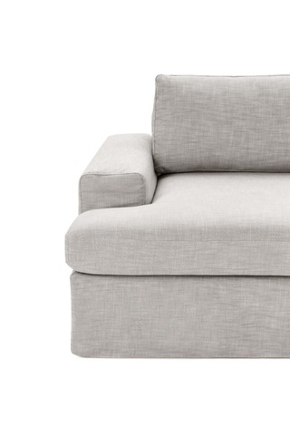 Mode Siesta Kuş Tüyü Berjer 19 Gri Keten Kumaş İşbir Sünger Dair Gri