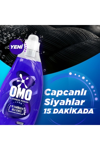 Omo Express Fresh Capcanlı Siyahlar Tüm Koyu Renkler Sıvı Çamaşır Deterjanı 1480 Ml X2 Diğer