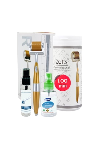 Zgts Gold 192 İğne 1.00 MM Ölçü Titanyum Dermaroller + Solüsyon