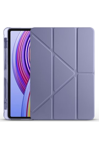 Xiaomi Redmi Pad Pro / Poco Pad 12.1inç Kılıf Kalem Bölmeli Trifolding Case Düz Redmi Pad Değildir