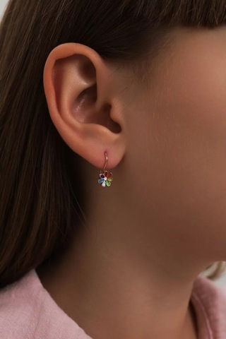 Serebranyj Dom 925 Ayar Gümüş Kaplama Küpeler Yaldızlı 30315850 Altın