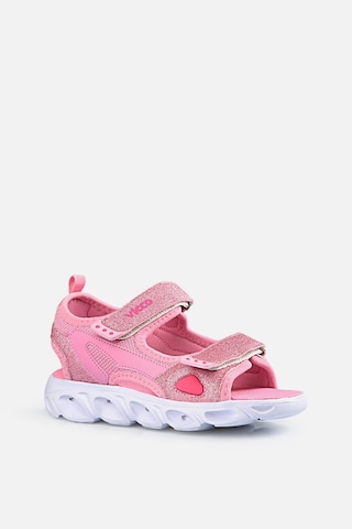 Vicco Roy Işıklı Kız Çocuk Pembe Sandalet Pembe