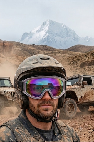 Gökkuşağı Kayak Gözlüğü Offroad Antifog Ventilli Korumalı - Aynalı Cam Snowboard Güneş Kar Gözlüğü, Buğu Yapmaz Motor Kros Sporcu Gözlükleri, Erkek Kadın Uv400 Kış Sporu Ski Glasses, Renkli Cam Çok Renkli Çok Renkli