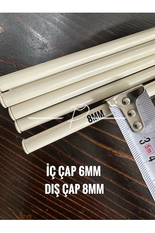 Katlamalı Perde Alüminyum Ara Profil Çubuk 6 8 Mm240 Cm